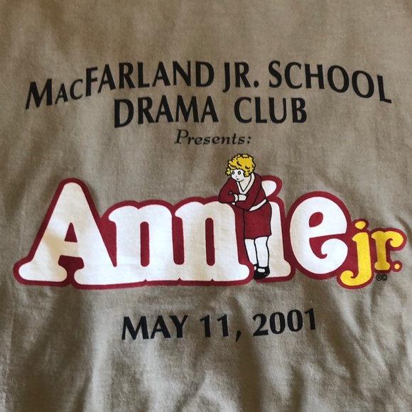 Vtg’01 ANNIE Musical Play Size Medium Jr HighSchool Drama-Club McFarland Jr CREW - Picture 7 of 9